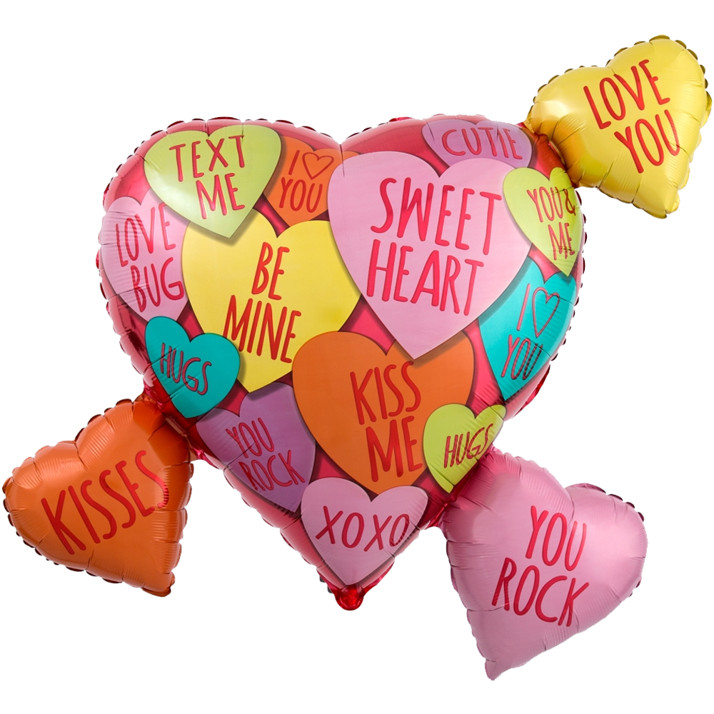 Hearts with messages 27 inch Supershape Anagram