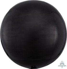 Black Orbz Foil Plain 16 inch 41 cm Anagram