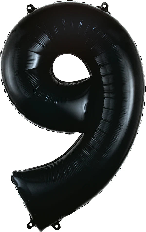Number 9 - Black -34 inch Qualatex