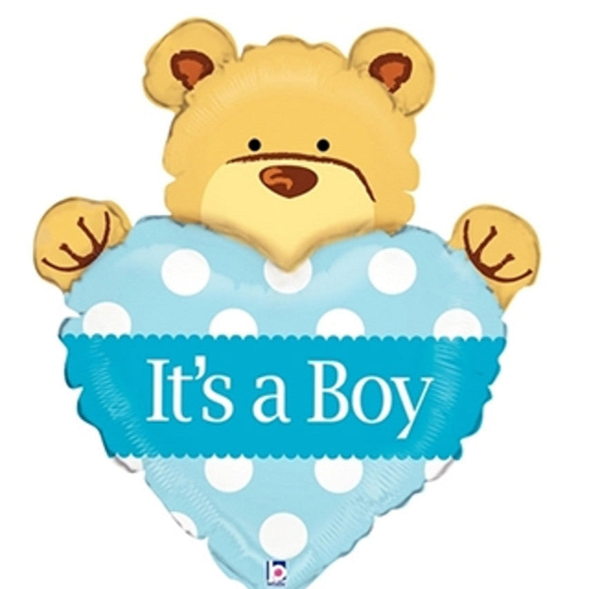 Big Heart Bear Boy 37 inch Betallic