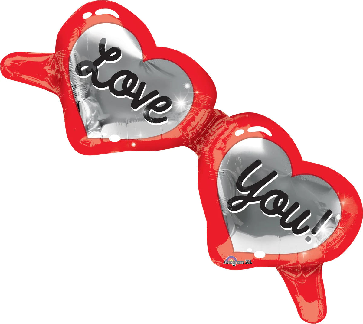 Heart shaped Glasses 39 inch Anagram