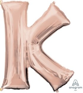 Letter K Rose Gold Anagram