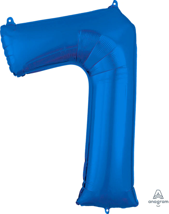 Number 7 - Blue -34 inch Anagram