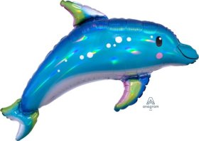Holographic Iridescent Dolphin 29 inch Anagram