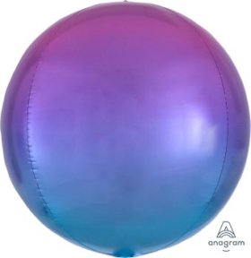Ombré Pink and Blue Orbz Foil 16 inch 41 cm Anagram