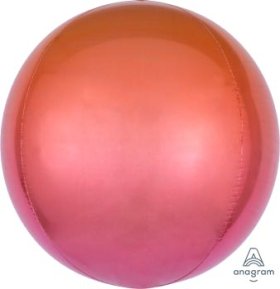 Ombré Rose and Orange Orbz Foil 16 inch 41 cm Anagram