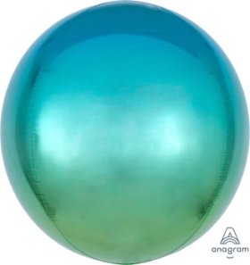 Ombré Blue and Green Orbz Foil 16 inch 41 cm Anagram