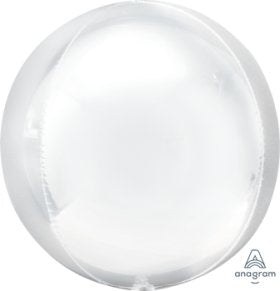 White Orbz Foil Plain 16 inch 41 cm Anagram