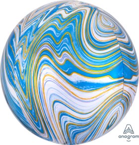Marble Blue Orbz Foil 16 inch 41 cm Anagram