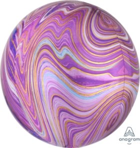 Marble Purple Orbz Foil 16 inch 41 cm Anagram