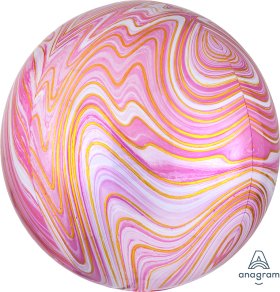 Marble Pink Orbz Foil 16 inch 41 cm Anagram