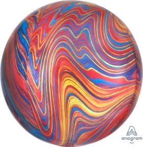 Marble Colourful Orbz Foil 16 inch 41 cm Anagram