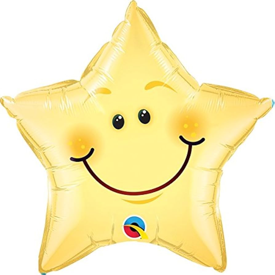 Smile face star 20 inch Qualatex