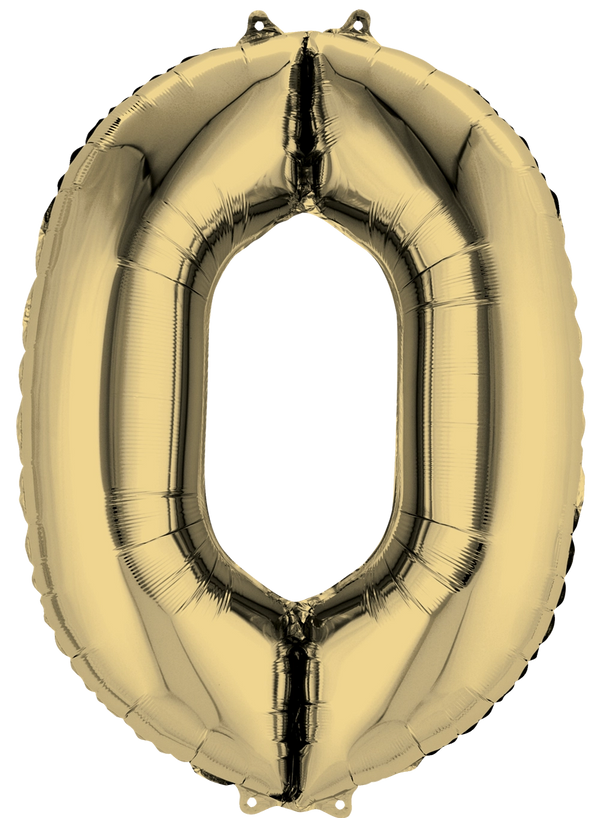 Number 0- White Gold -34 inch Anagram