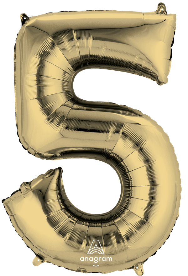 Number 5 - White Gold -34 inch Anagram