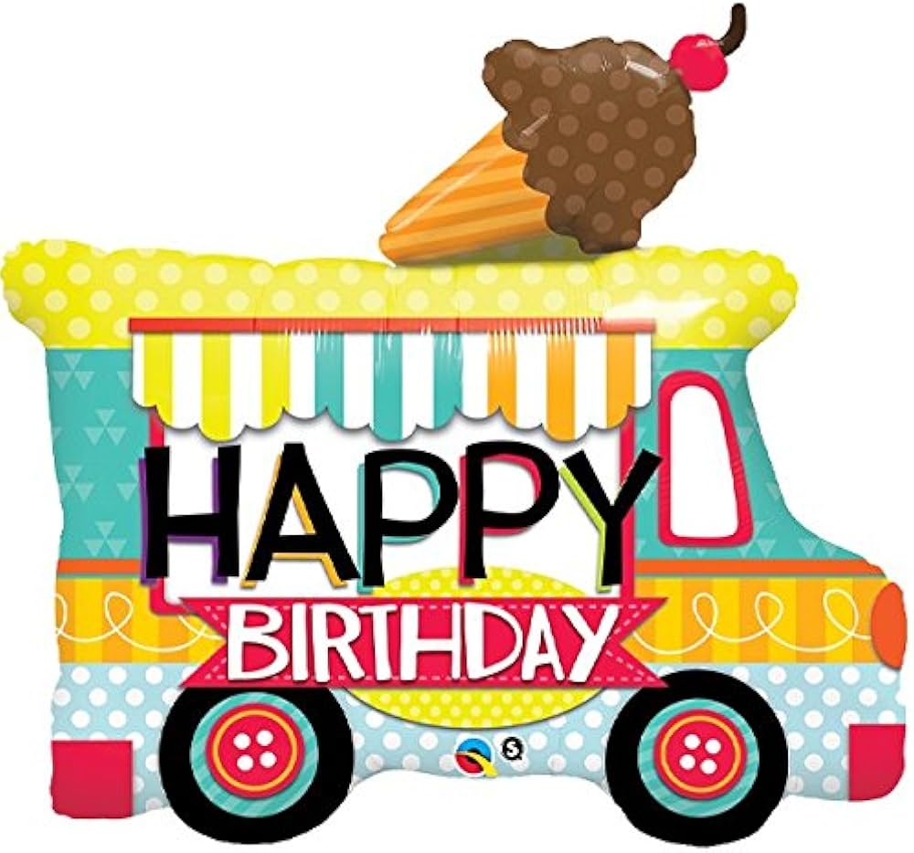 Birthday Supershape 36 inch Ice Cream truck - Qualatex