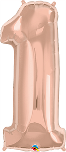 Number 1 - Rose Gold -34 inch Qualatex