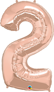 Number 2 - Rose Gold -34 inch Qualatex