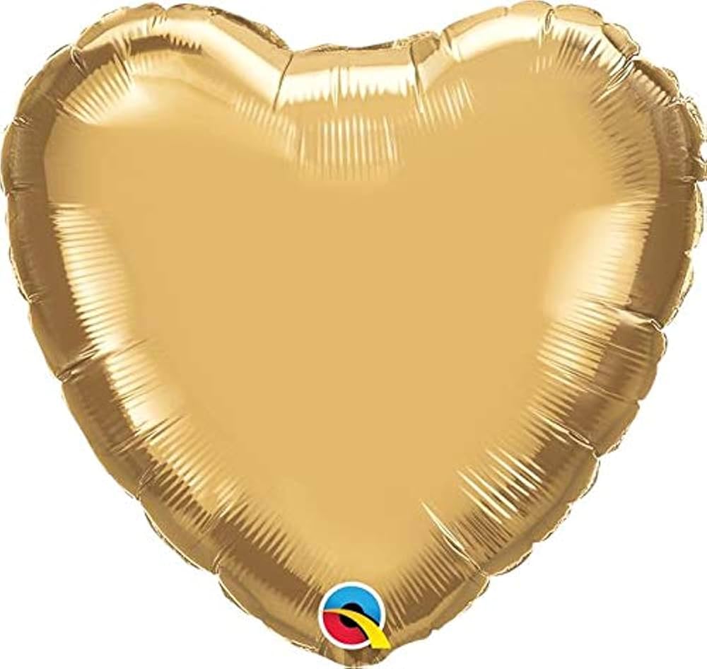 CHROME Gold Heart 18 inch Qualatex