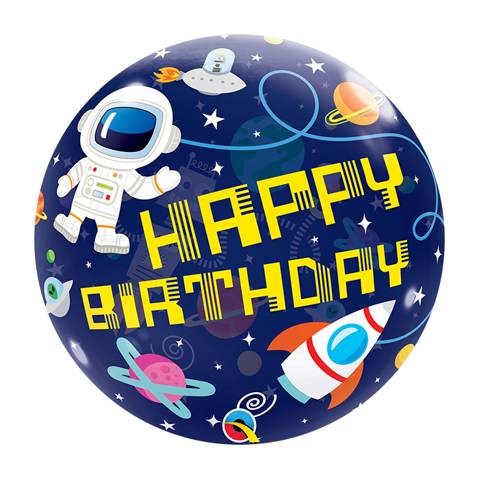 Happy Birthday Space Bubble 22 inch Qualatex