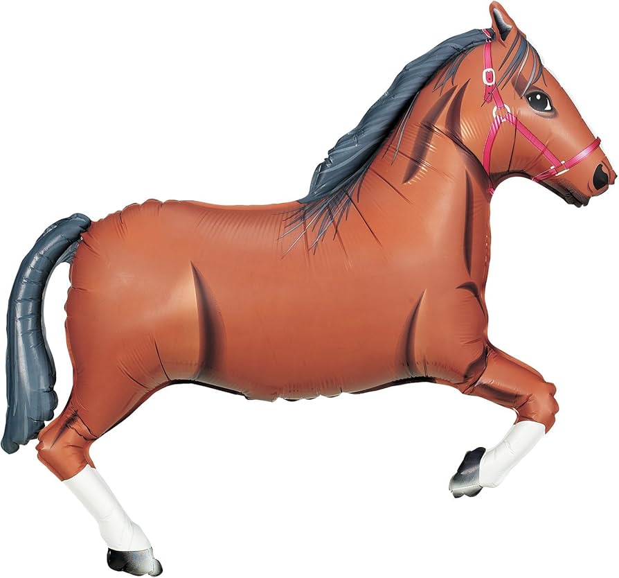 Brown Horse 43 inch Supershape Betallic
