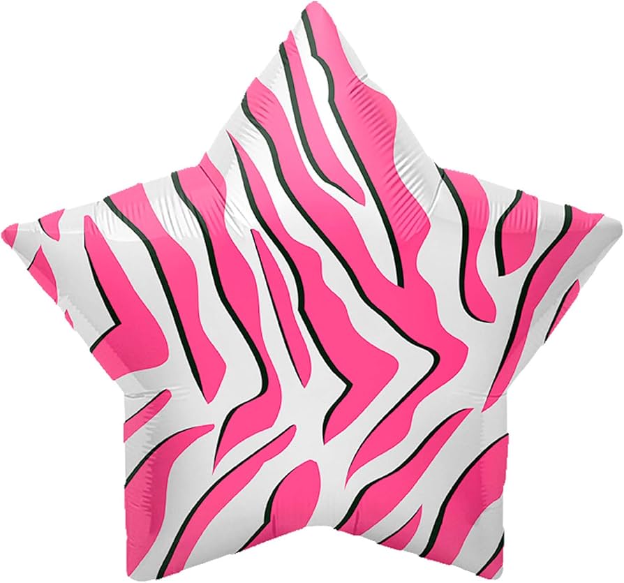 Zebra print Pink White Star 22 inch - North Star