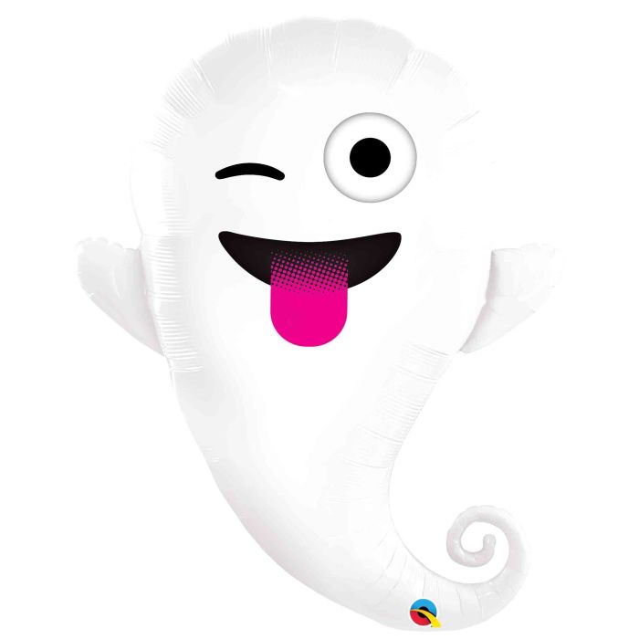 Emoticon ghost foil 34 inch Super shape Qualatex