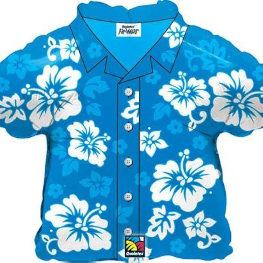 Hawaiian Blue Shirt 24 inch Qualatex