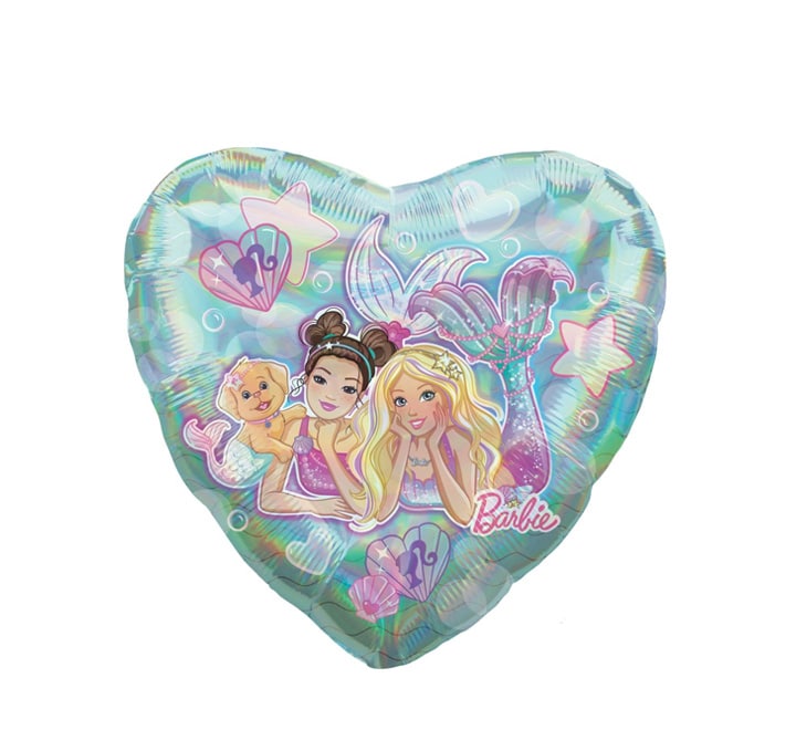 Jumbo Heart Barbie Mermaid Holographic 28 inch Anagram