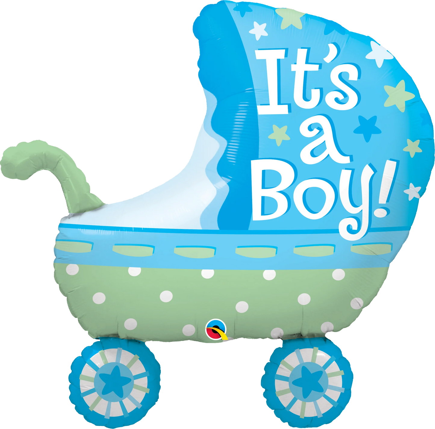 It's a Boy Baby Stroller 35 inch Qualatex