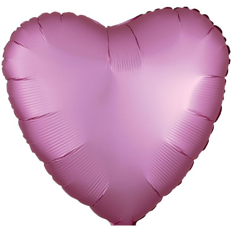 SATIN LUXE Heart Flamingo 18 inch Anagram