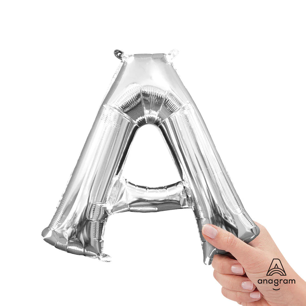 Letter A Silver - Air Filled Mini 16 inch - Anagram
