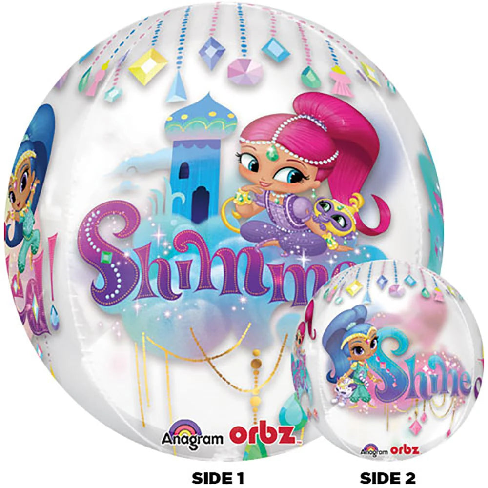Orbz Shimmer and Shine see through 16 inch Anagram