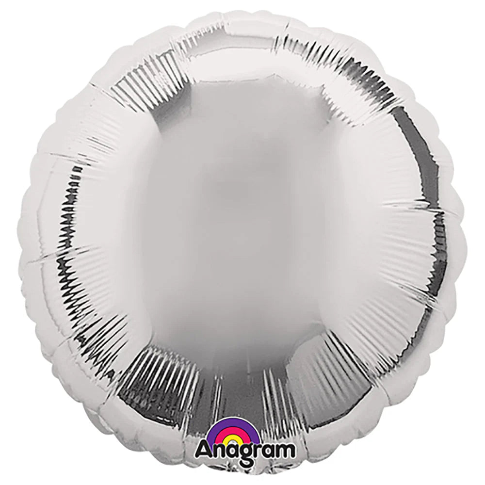 Silver Round 18 inch Anagram