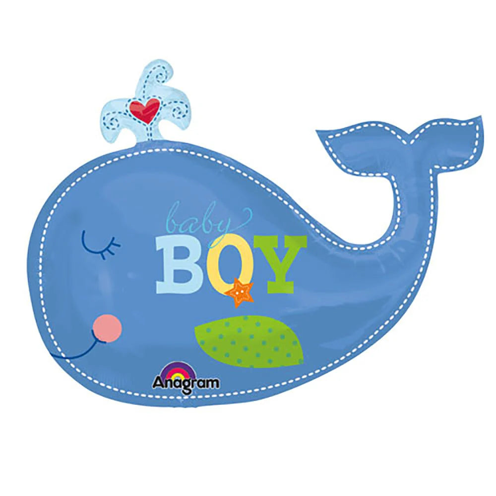 Ahoy Baby Boy Whale 34 inch Anagram