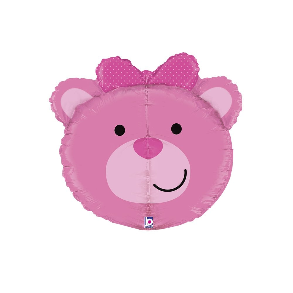 Pink Girl Bear Dimensionals Head 3d 27 inch Betallic