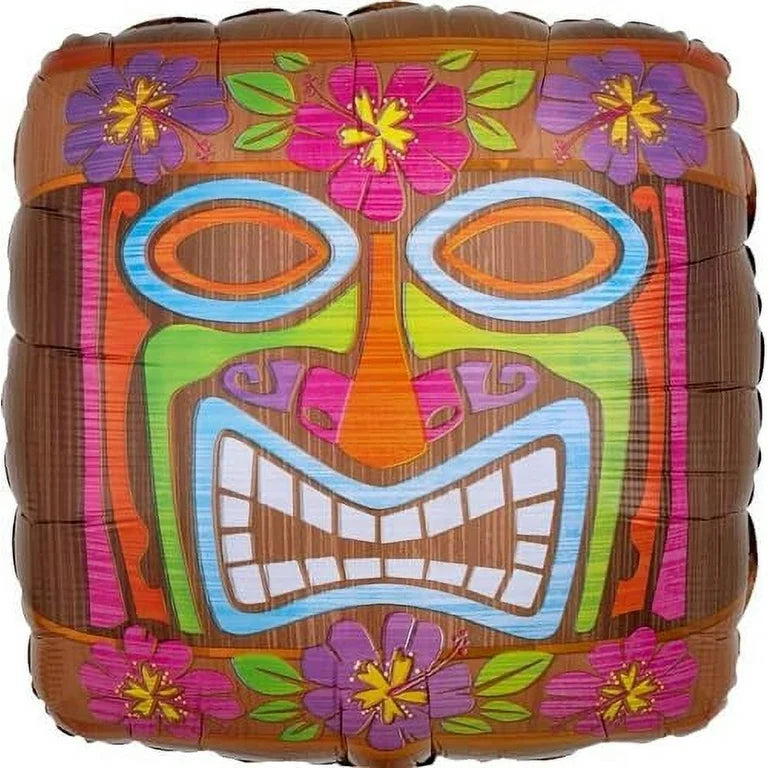 Square Stitch Tiki Hawaiian 18 inch Anagram