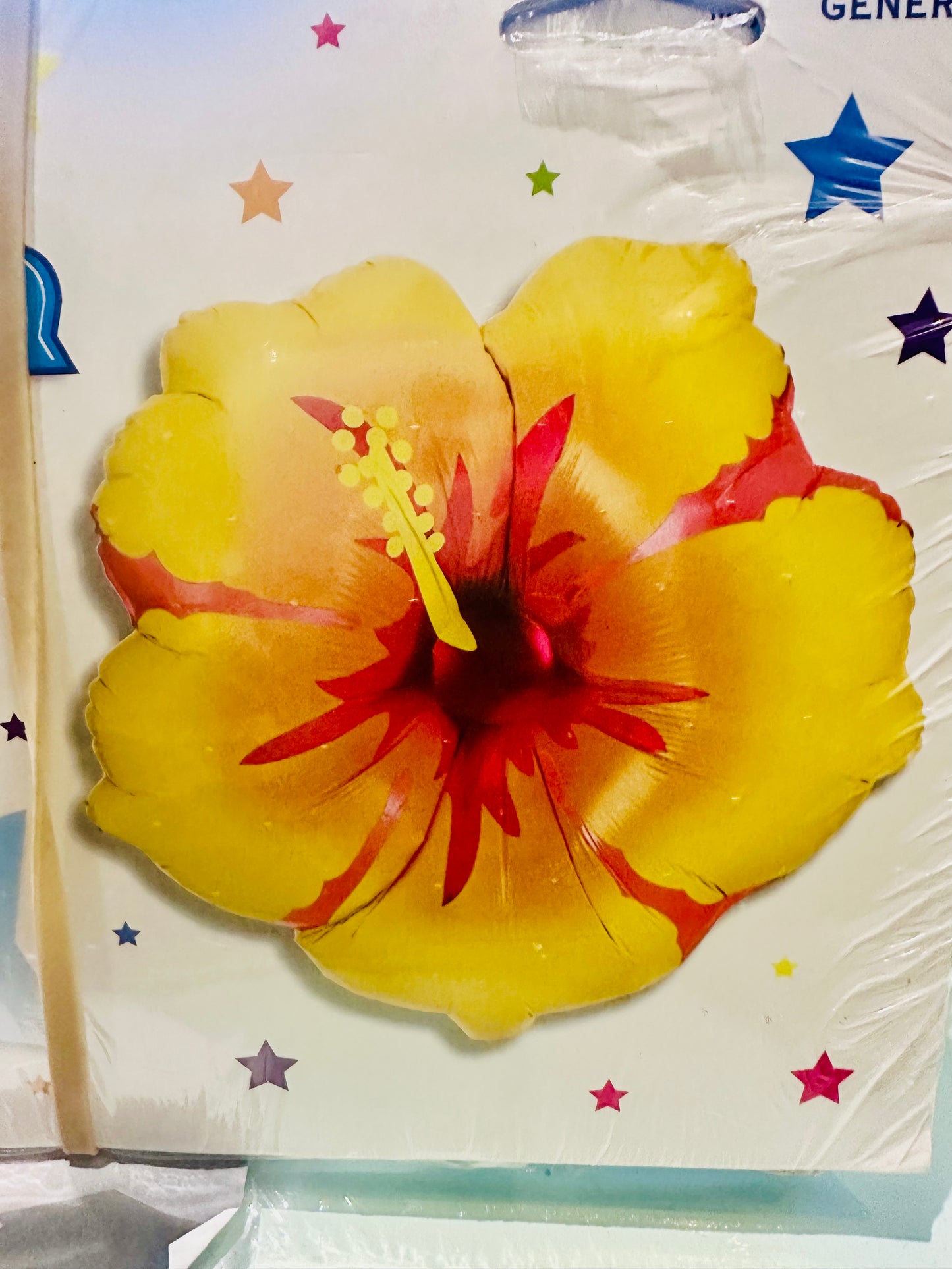 Supershape Hibiscus foil flower - 30 inch Betallic