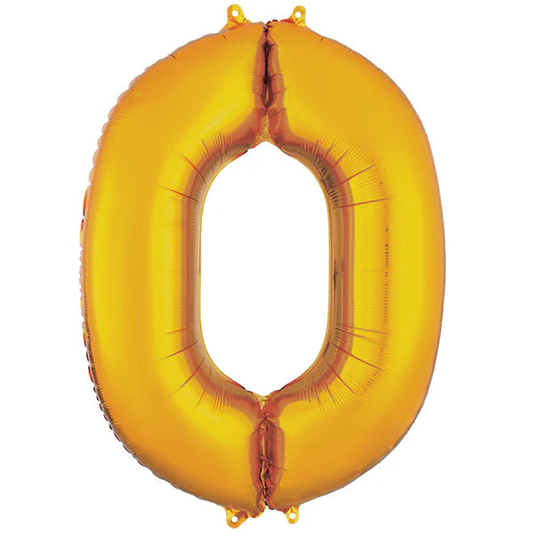 Number 0- Gold -34 inch Anagram