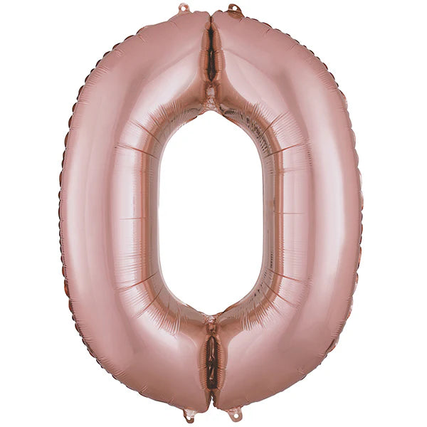 Number 0 - Rose Gold -34 inch Anagram