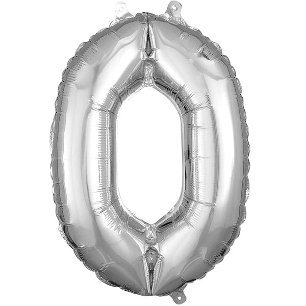Number 0 - Silver -34 inch Anagram