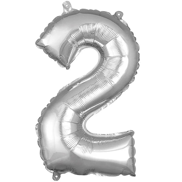 Number 2 - Silver -34 inch Anagram