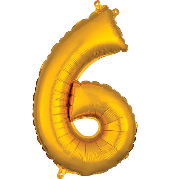 Number 6 - Gold -34 inch Anagram