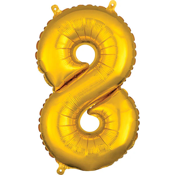 Number 8 - Gold -34 inch Anagram