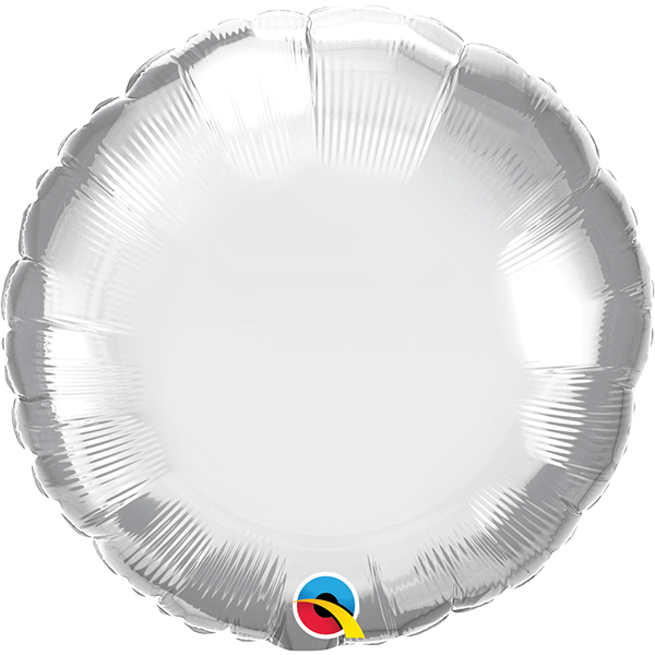 CHROME SILVER Round 18 inch QUALATEX