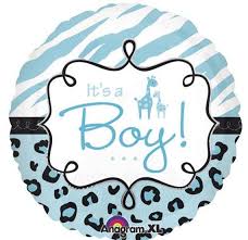 Sweet Safari It's a Boy Giraffe Baby Shower 17 inch Anagram