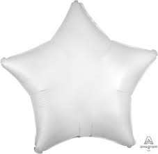 SATIN LUXE Star White 18 inch Anagram
