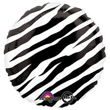 Zebra Print 18 inch Round Anagram