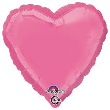 Heart Pink Rose 18 inch Anagram