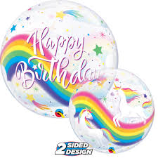 Unicorn Happy Birthday Bubble 22 inch Qualatex